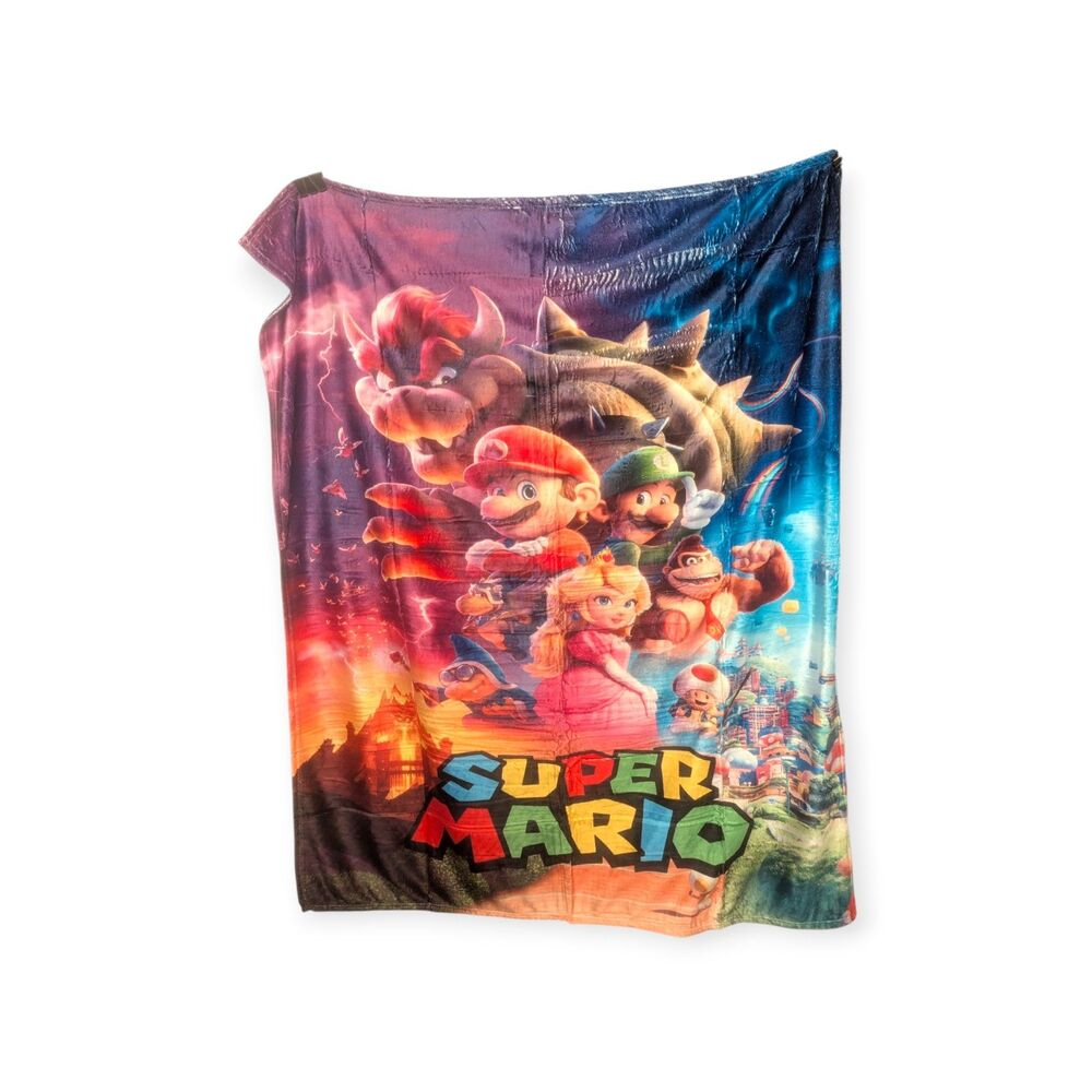 The Super Mario Movie Throw Blanket Soft Comfy